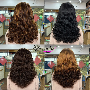 # Peluca de Cabello Humano Virgen 4 Funmi SDD, Color Marrón Chocolate, 16 Pulgadas, Rizado y Voluminoso, 13x4, Parte Libre, Encaje Frontal Transparente, 350% de Densidad - Product Image 5