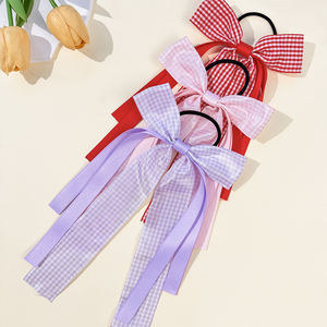 Banda de pelo lateral para chica de <span class=keywords><strong>Instagram</strong></span> japonesa Lazo de pelo a cuadros simple y versátil en estilo escolar - Product Image 2