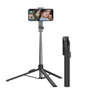 2023 Fashion Wireless Remote Folding Smart Selfie Stick 360 Rotation Mobile Phone Stand For Travel Live Streaming