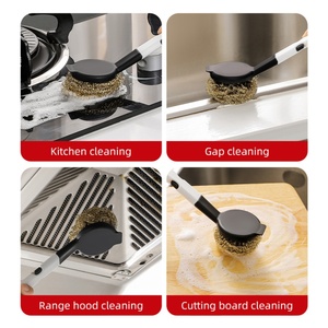 Kitchen Cleaning Dish Brush <b>Long</b> <b>Handled</b> Copper Wire Cleaning Dish <b>Sponges</b> <b>Long</b> <b>Handled</b> Copper Wire Pot Brush - Product Image 3