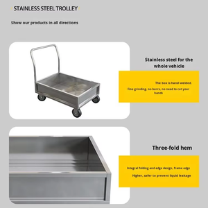 Усиленные защитные бортики из нержавеющей стали для грузовых тележек с высокими бортами, выдвижными колесами и защитой от протечек - Product Image 3