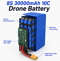 Paket Baterai Lithium Ion 8S 29.6V 30Ah 10C 350Wh/kg Baterai Isi Ulang untuk Peralatan Kerja Udara Industri