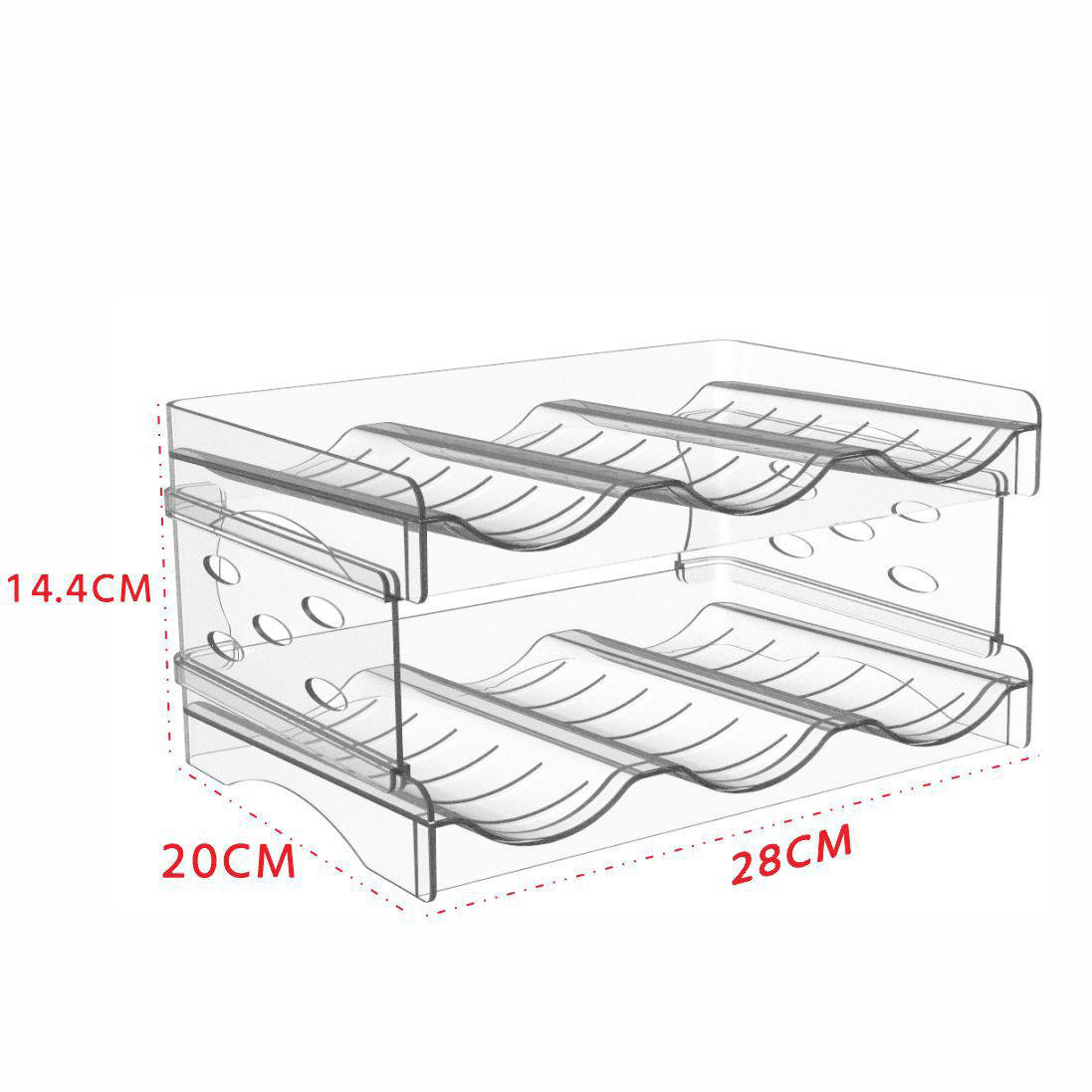 3 compartments - 2 tier removable bottle holder