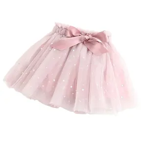 Mùa hè Sao Sequins tutu váy cho trẻ em công chúa nhảy vải tuyn pettiskirt bé gái quần áo tutu Váy Cô Gái vải tuyn váy