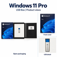 Logiciel Windows 11 Pro Professional avec clé de licence sur clé USB pour PC portable, version anglaise mondiale, activation en ligne