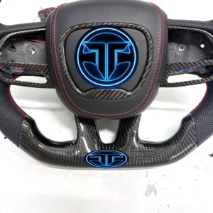Per Dodge Charger Challenger Hellcat Durango SRT RT GT Sports, Volante a 3 Razze in Fibra di Carbonio, Accessori Auto - Product Image 5