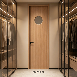 Puerta de Garaje de Madera Maciza y Melamina MDF, Fabricada en China, con Garantía de Calidad, Diseño Moderno, Insonorizada e Ignífuga, para Sala de Estar de Villa - Product Image 2