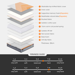 Thiết Kế Mới Có Thể Điều Chỉnh Độ Cứng Chỉnh Hình Nệm Cao Su Tự Nhiên Làm Mát Bộ Nhớ Bọt 3/5/7 Được khoanh vùng Túi Mùa Xuân Lai Nệm - Product Image 4