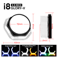 2.5/3 pouces 5D diamant Led couverture de lumière Wrgb avec contrôle d'application Led yeux d'ange pour motos voitures feux de jour Drl VAHID