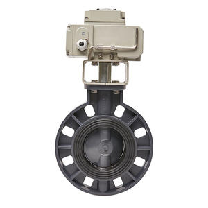 Válvula de Disco de Mandíbula Eléctrica de Plástico UPVC Resistente a la Corrosión Dongqi D971X-16S, Resistente a Ácidos y Álcalis para Petróleo y Gas, DN50, Válvula de Mariposa de PVC - Product Image 2