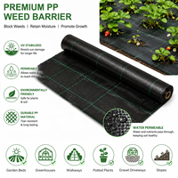 Toile de paillage tissée en PP stabilisée anti-UV, bâche anti-mauvaises herbes, toile agricole anti-herbe, tissu paysager pour jardin