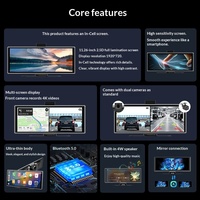 Lecteur MP5 de voiture portable sans fil CarPlay de 11,26 pouces avec caméra d'enregistrement de conduite, écran OLED, tableau de bord 4K, noir, OLIVER Fitment