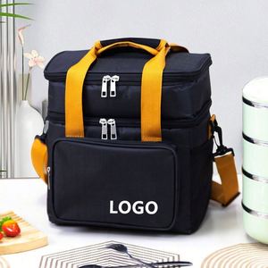 Reusable Box <b>Lunch</b> Office Hiking Leakproof Cooler Tote <b>Bag</b> <b>With</b> Adjustable Shoulder <b>Strap</b> for Adult Gift - Product Image 2