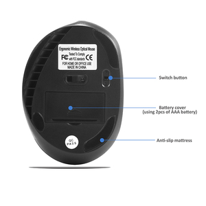 2.4G Tiên Tiến Thiết Kế Ergonomic Vertical Chuột Không Dây Làm Giảm Cơ Bắp Căng Thẳng - Product Image 6