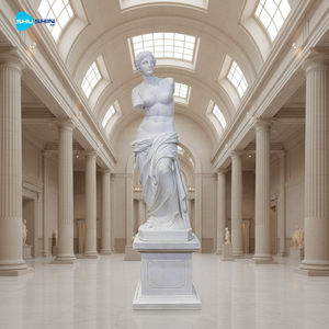 Statue de Vénus de Milo en marbre blanc de conception européenne faite à la main, surface personnalisable, sculpture durable pour la maison, le jardin et l'extérieur, 5 ans - Product Image 6
