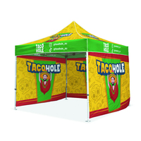 Tente de réception robuste avec impression par sublimation personnalisée 10x10 pieds, structure en aluminium pliable, ensemble de tente pour salon professionnel pour événements de branding