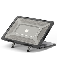 Pour Apple Macbook Air 13.6 2025 M4 Coque en plastique universelle avec support intégré à l'arrière