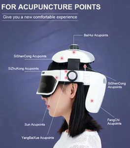 Masseur électrique automatique sans fil rechargeable pour le cou et la tête, à commande tactile, 2-en-1, pour les yeux et les maux de tête, avec vibration du cuir chevelu - Product Image 1