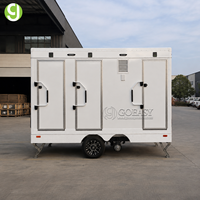Toilettes portables de luxe Goeasy avec douche, remorque extérieure, toilettes portables à 3 stations