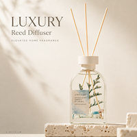 Diffuseur à bâtonnets personnalisé 150 ml, senteurs Sel Marin, Sauge, Océan, Marque Privée, Parfum d'ambiance, Achat Mixte, OEM, ODM, Cadeau, Vente en Gros