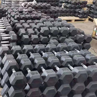 Logo personnalisé Support de corps en fonte de 15kg avec haltères d'exercice de 2kg Ensemble d'haltères hexagonaux réglables en acier et caoutchouc Poids libres