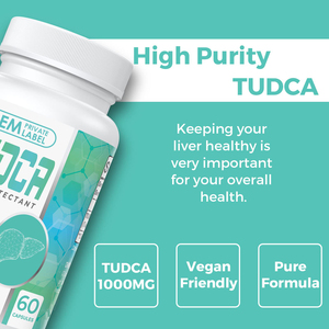 อาหารเสริม tudca bile sals vegan capsules สำหรับตับสนับสนุนดีท็อกซ์ทำความสะอาด tauroursodeoxic Acid Acid tudca - Product Image 3