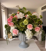 Boule de fleurs SY - 60 cm - Rose et vert - Couleurs chaudes personnalisées - Centre de table de mariage - Vente flash - Décorations de mariage