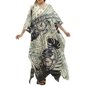 Polinesio Elei Tribal diseño personalizado club nocturno moda fiesta de noche Sexy isla del Pacífico patrón Kaftan vestidos mujeres - Product Image 5