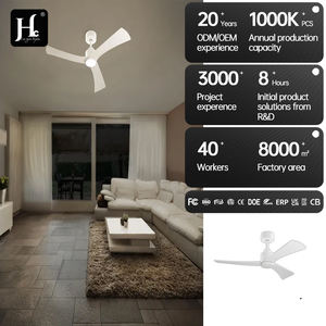 Ventilador de Techo Moderno de 52'' con Conversión de Frecuencia para Decoración de Interiores - 6 Velocidades Ajustables, Sin Luces, Electrodoméstico Elegante para el Hogar - Product Image 5