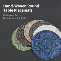 Set de table en polyester et coton lavable, écologique, isolant thermique, antidérapant, design personnalisable, 36 cm, pour hôtels et restaurants