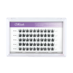 Racimo de pestañas postizas, extensiones de pestañas con efecto 3D segmentado, Diy en casa, novedad, venta al por mayor - Product Image 1