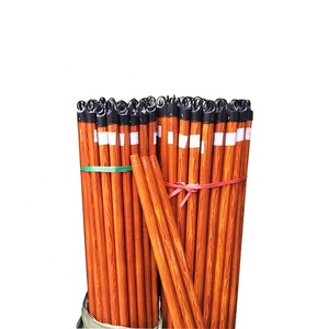 factory direct selling plastic Wooden handle brush household cleaning flat broomstick sweeping broom handle