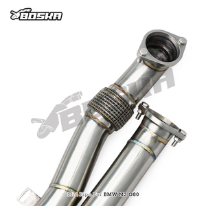 Tuyau d'échappement intermédiaire à longueur égale BOSKA SS304 en forme de Z pour BMW M3/M4 G80/G82 M2 G87 S58 3.0T 2021-2024, tuyau d'échappement haute performance - Product Image 3