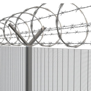 358 valla de malla de alta seguridad prisiones fácil montaje a prueba de putrefacción bobinas de alambre de afeitar marco galvanizado en caliente rollos de valla de granja cuadrada - Product Image 1
