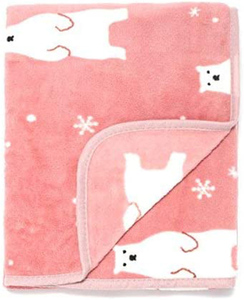 Manta de Bebé Recién Nacido de Felpa de Coral 100% Poliéster, Tejida, Estampada con Temática Animal, Estilo Regalo, Dibujos Animados, 40''x 29'', Súper Suave - Product Image 4
