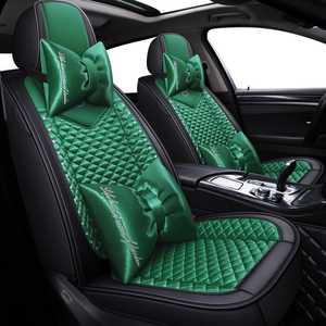 Housse de siège de <span class=keywords><strong>voiture</strong></span> verte de luxe entièrement recouverte, décorée de diamants, pour jeune fille, universelle, pour <span class=keywords><strong>voiture</strong></span> de femme - Product Image 2