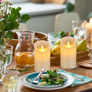 Bougie LED Électrique Sans Flamme Scintillante en Plastique, Type Pilier, Cône ou Chauffe-Plat, pour Décoration de Fêtes, Mariages et Célébrations - Product Image 5