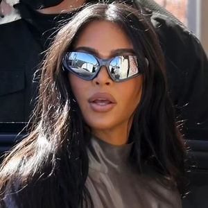 Lunettes de soleil steampunk semi-cerclées 2024 pour hommes, montures larges style punk, lunettes de soleil enveloppantes, mode hip-hop, lunettes unisexes UV400 Da Sole - Product Image 3