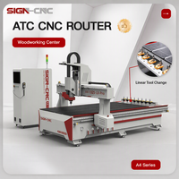 Centre de travail CNC pour le bois série A4-Pro avec table à vide, cadre robuste pour le traitement des panneaux de meubles 1325/1530/2030/2040