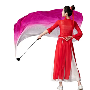 Robe de danse <span class=keywords><strong>orientale</strong></span> pour <span class=keywords><strong>femme</strong></span> en soie blanche et bleue, colorée, pour performance adulte, avec voile, balles à lancer, accessoires de costume et ailes - Product Image 2