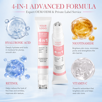 Sérum pour les yeux multi-effets personnalisable, rétinol, anti-rides, raffermissant, nourrissant, cernes, poches, crème pour les yeux avec rouleau de massage