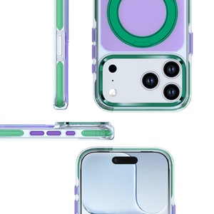 Nueva Funda Magnética Mate para iPhone 17 14 15 16 Pro Max con Protección de 360° °   Soporte de Anillo Metálico con Carga Inalámbrica y Cubierta Trasera Antigolpes - Product Image 5