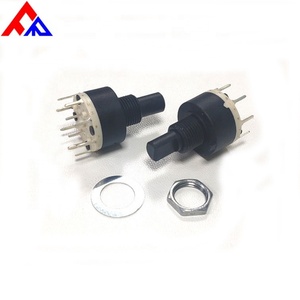 Interrupteur rotatif à axe plat sans interruption, 1 à 2 pôles, 2 à 12 positions, en métal et plastique, pour diverses applications - Product Image 3