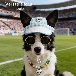 Ensemble ajustable pour animaux de compagnie : tenue de supporter de football, chapeau de sport, lunettes de soleil et collier pour <span class=keywords><strong>chien</strong></span> et chat, idéal pour fêtes, cosplay et séances photo - Product Image 3
