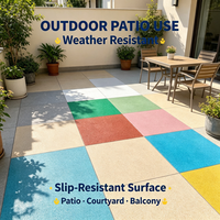 Revêtement de sol en résine liquide Caitu Epoxy Colored Sand, 9 couleurs, auto-nivelant, sans joint, pour intérieur, extérieur, garage, patio