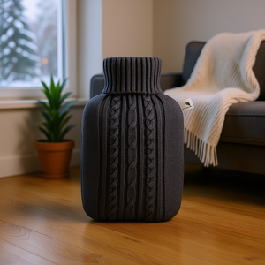 Bolsa de Agua Caliente HUGO FROSCH 1.8l con Funda Tejida Gris Oscuro Clásico - Product Image 3