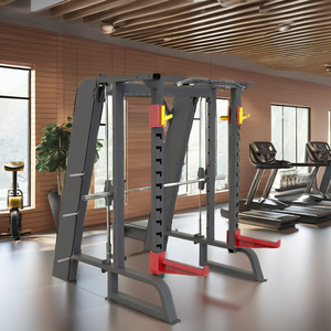 Combo de Rack de Sentadillas y <span class=keywords><strong>Smith</strong></span> de Grado Comercial, Rack de Potencia Multifunción de Acero para Entrenamiento de Pecho y Brazos, Entrenamiento de Cuerpo Completo, Directo de Fábrica - Product Image 3