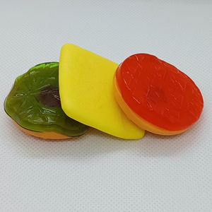 Bonbons gélifiés XXL en forme de hamburger, <span class=keywords><strong>halal</strong></span>, à la gélatine et à la pectine, avec centre fourré à la confiture - Product Image 6