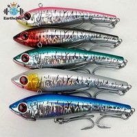 Vente en gros Leurre de pêche VIB coulant 130mm 70g pour gros poissons, thon, voilier, GT, avec hameçon triple VMC, pour la pêche à la traîne, leurre de pêche dur