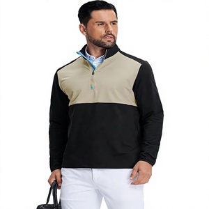 Men's Solid Quarter <b>Zip</b> Pullover Long Sleeve Casual <b>Shirt</b> <b>with</b> Stand Collar Breathable Polyester/Cotton Quick Dry Autumn Wear - Product Image 4